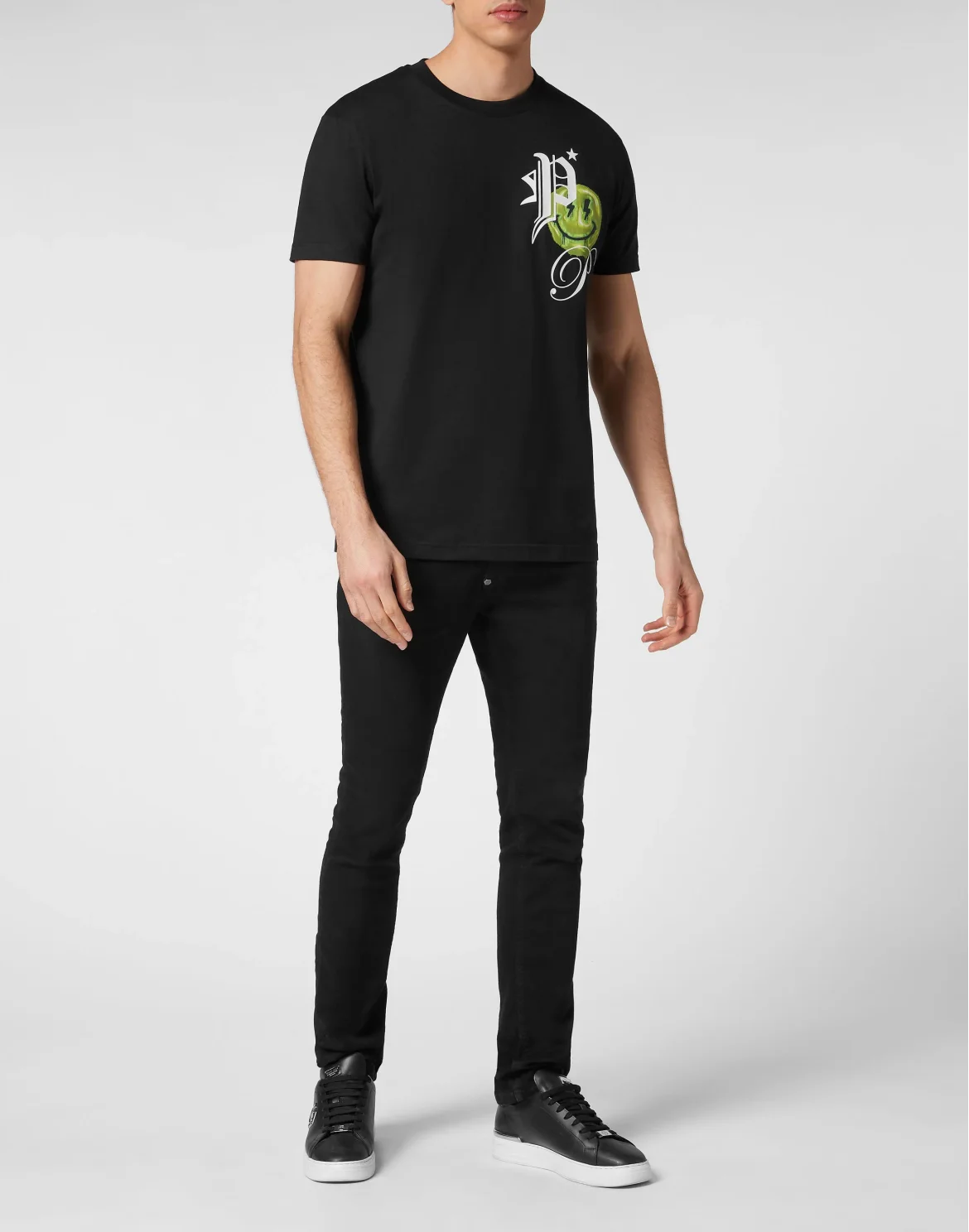 T-shirt Round Neck SS Smile, цвет: Черный