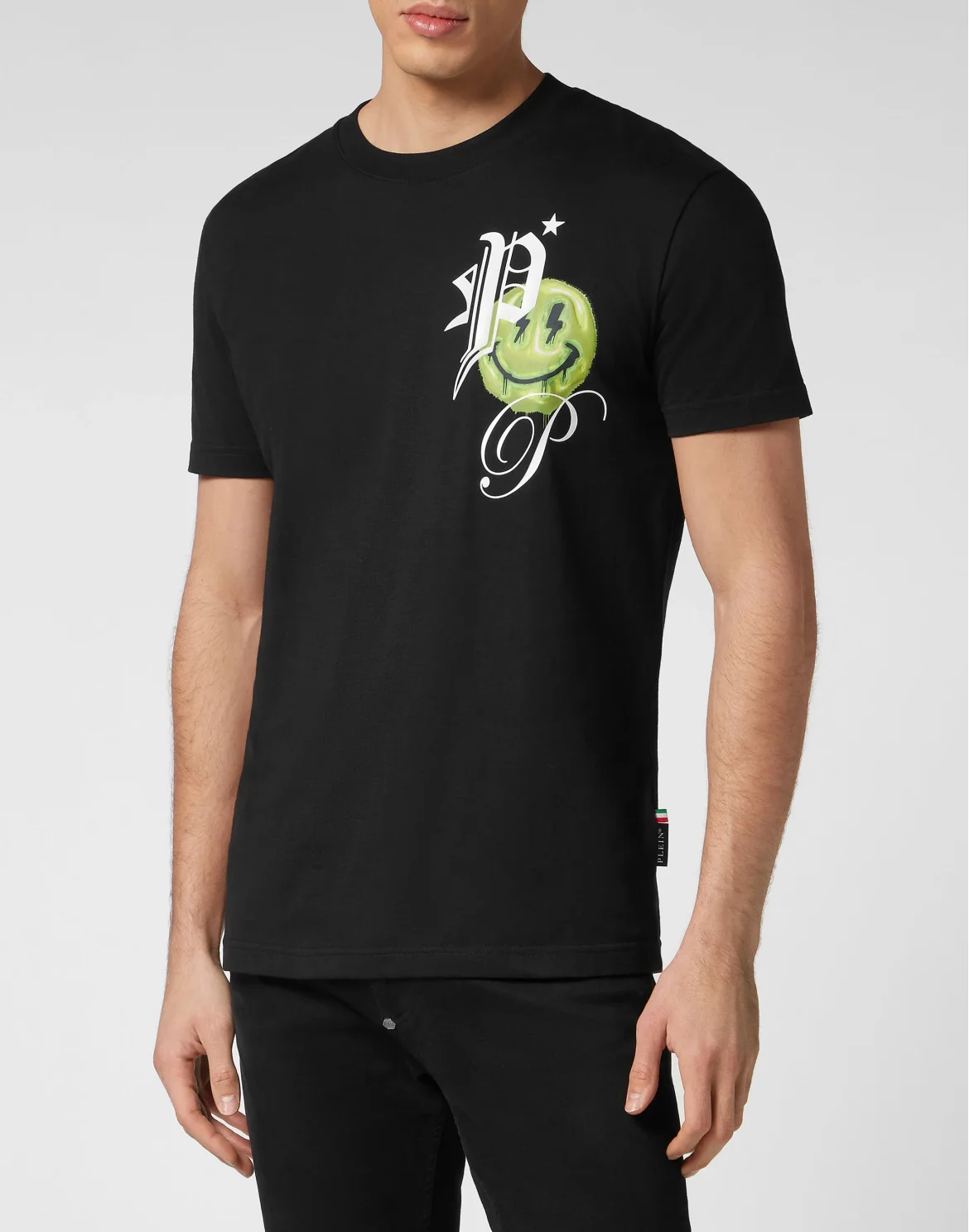 T-shirt Round Neck SS Smile, цвет: Черный