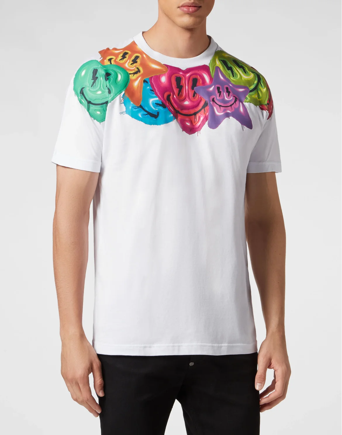 T-shirt Round Neck SS Smile, цвет: Белый