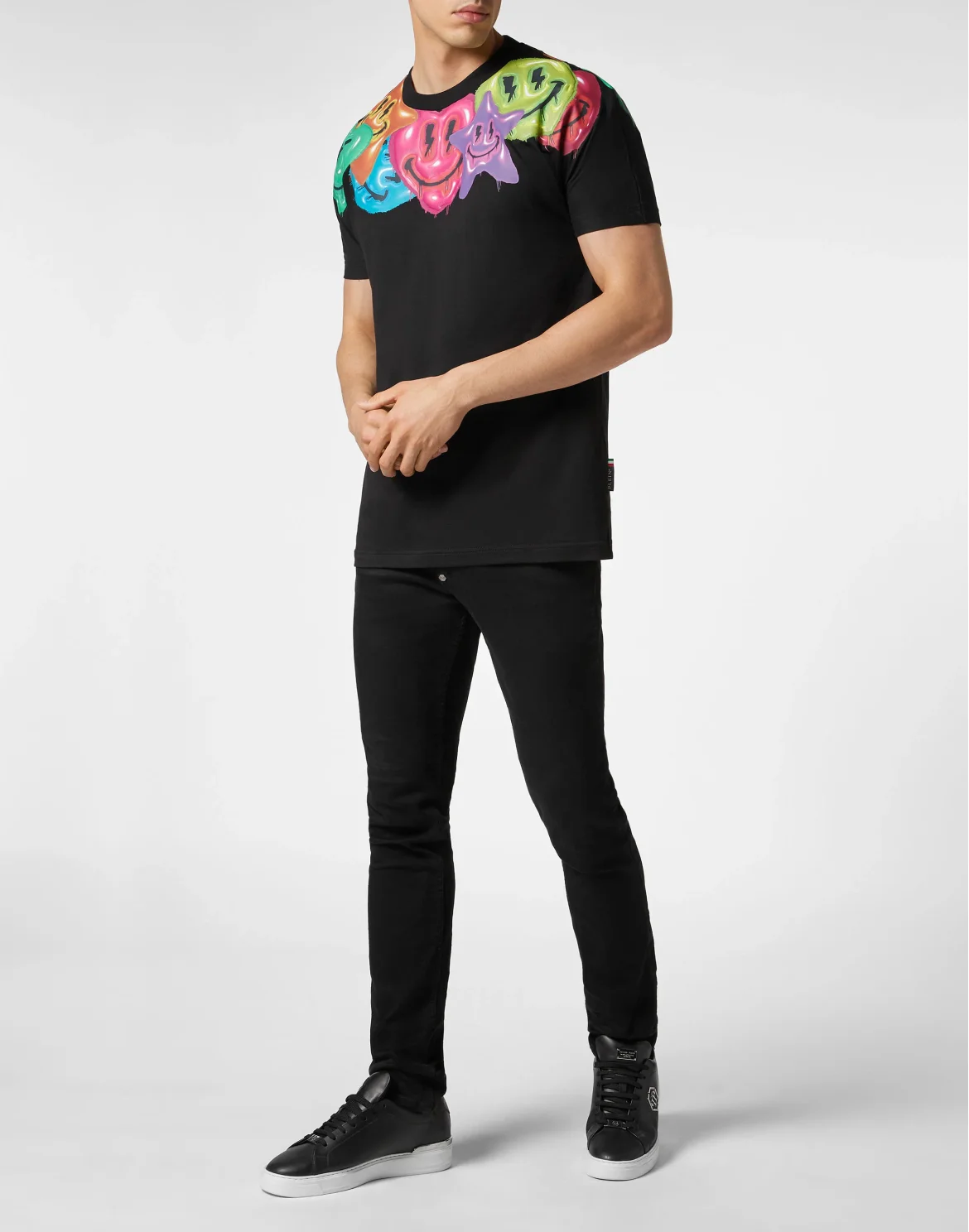 T-shirt Round Neck SS Smile, цвет: Черный