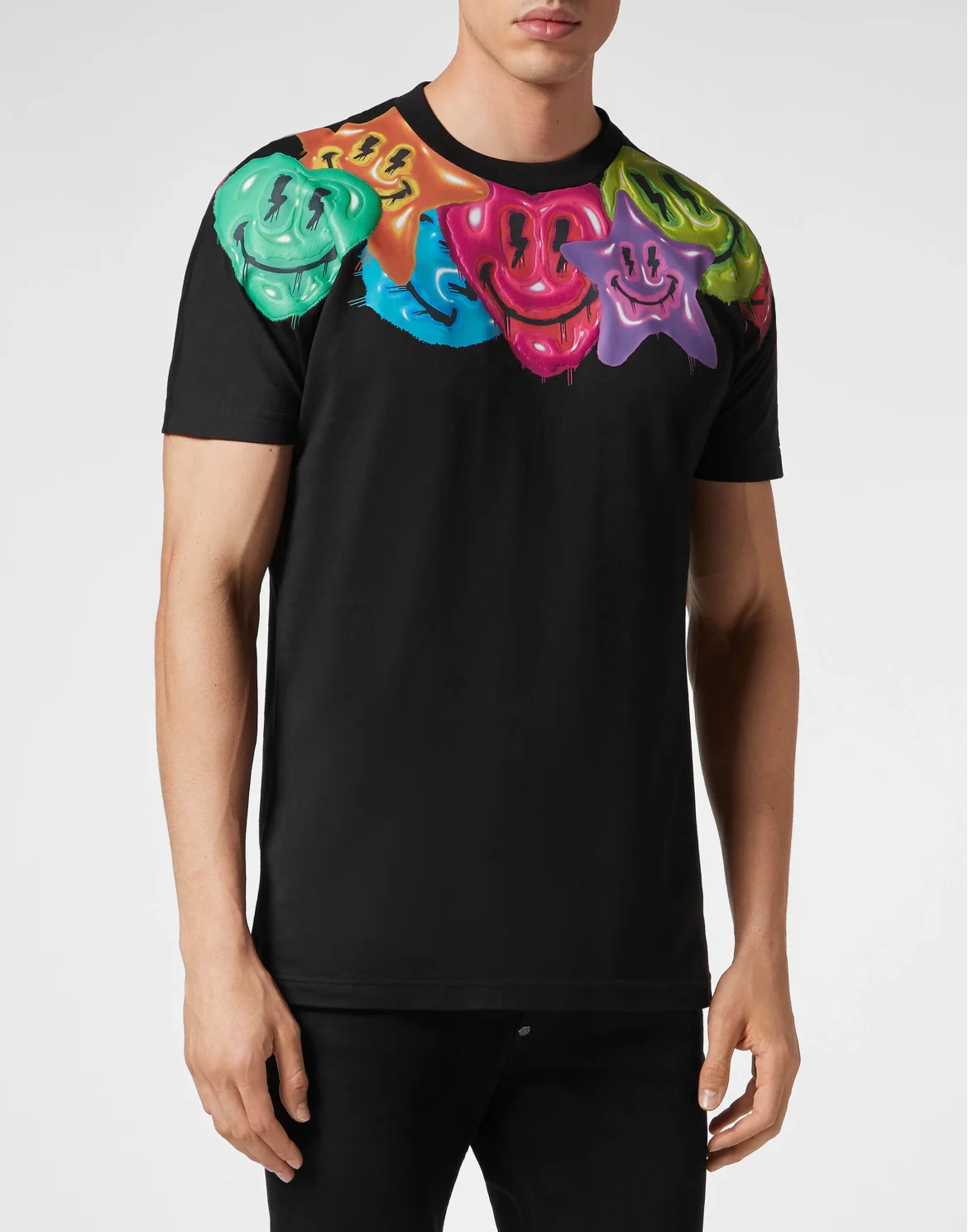 T-shirt Round Neck SS Smile, цвет: Черный