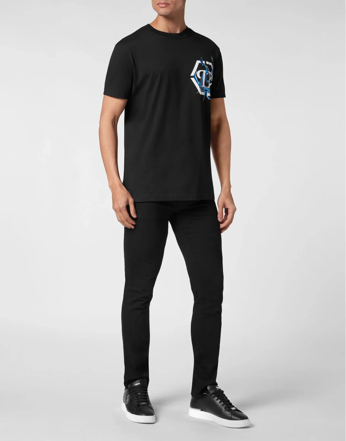 T-shirt Round Neck SS Flame Logos, цвет: Черный