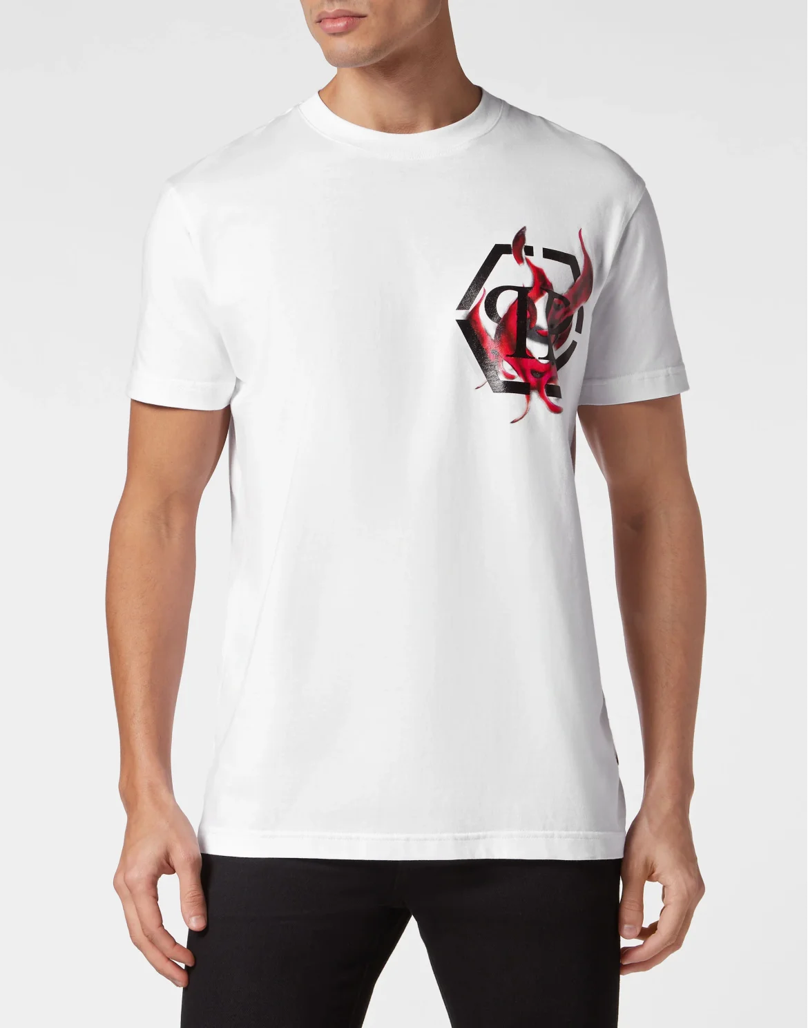 T-shirt Round Neck SS Flame Logos, цвет: Белый