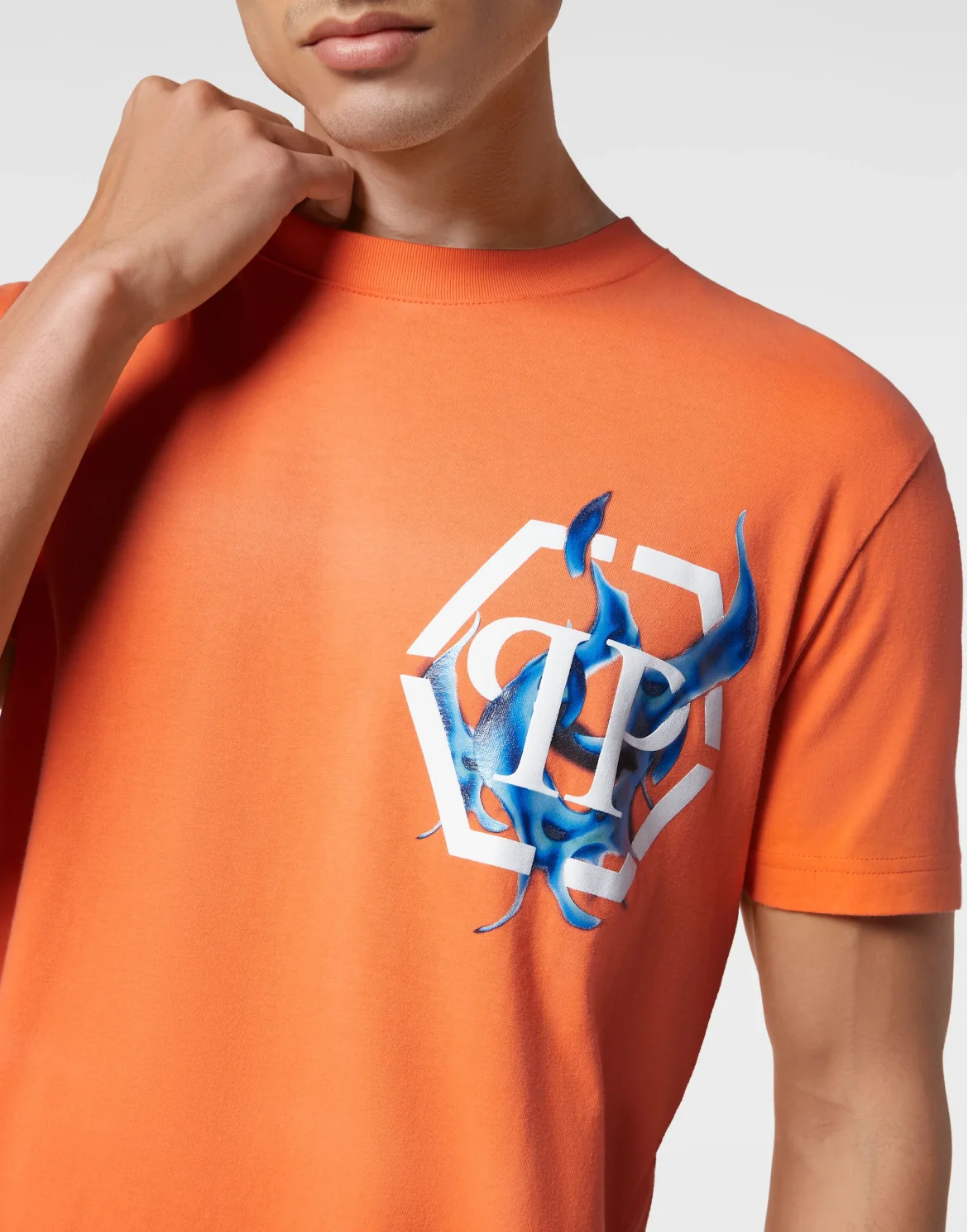T-shirt Round Neck SS Flame Logos, цвет: Оранжевый