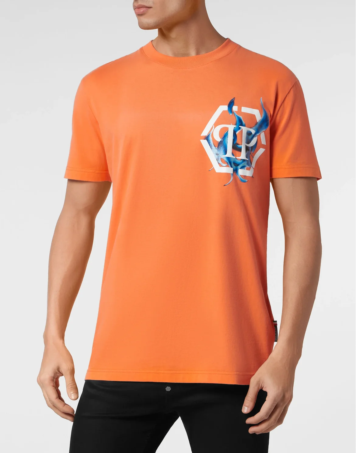 T-shirt Round Neck SS Flame Logos, цвет: Оранжевый