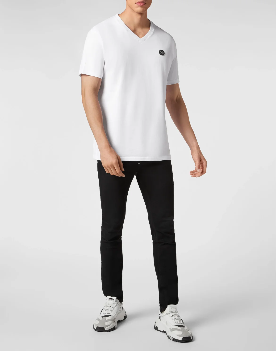 T-shirt V-Neck SS Skull&Bones, цвет: Белый