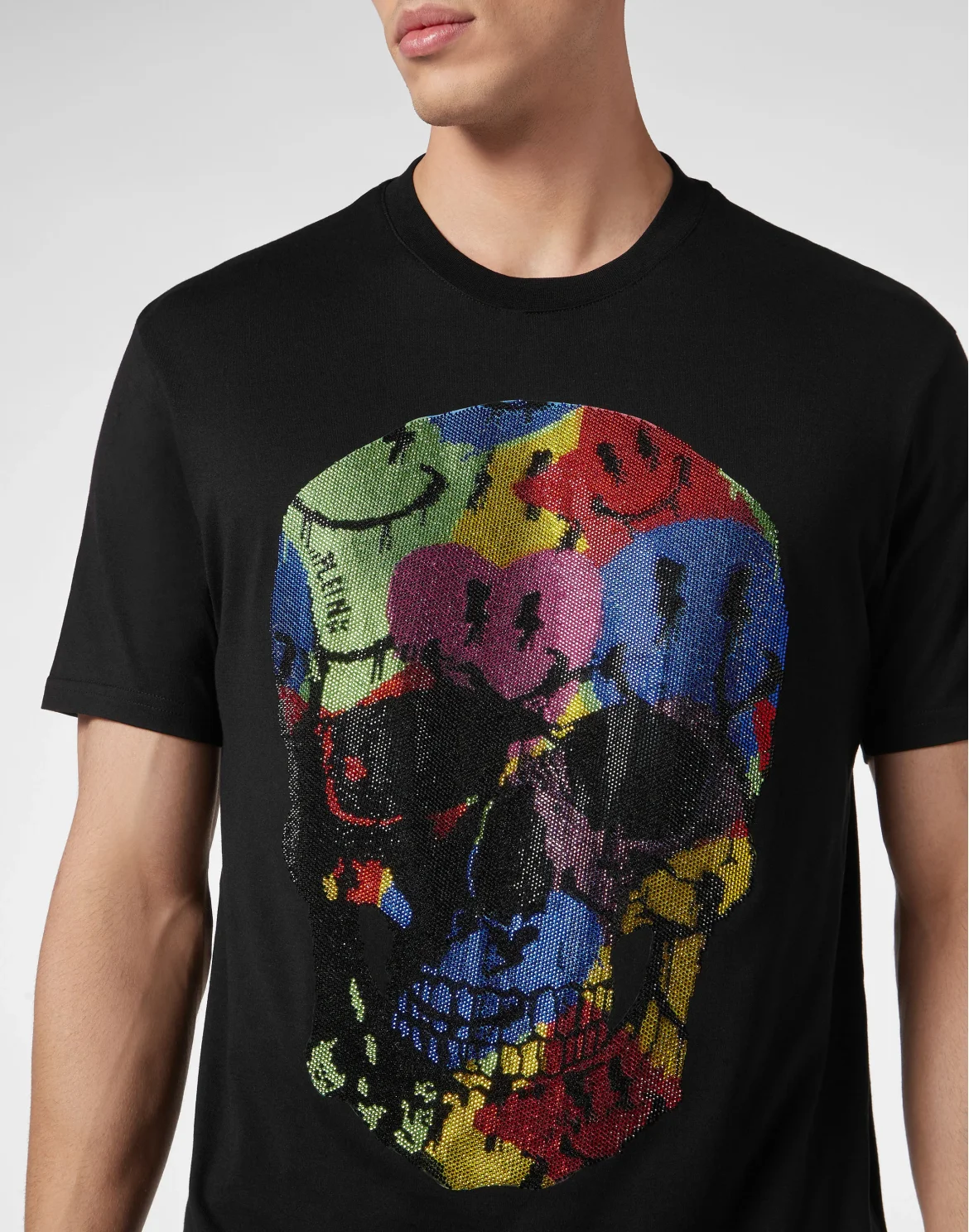 T-shirt Round Neck SS Smile, цвет: Черный
