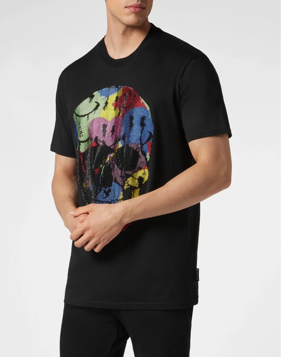 T-shirt Round Neck SS Smile, цвет: Черный