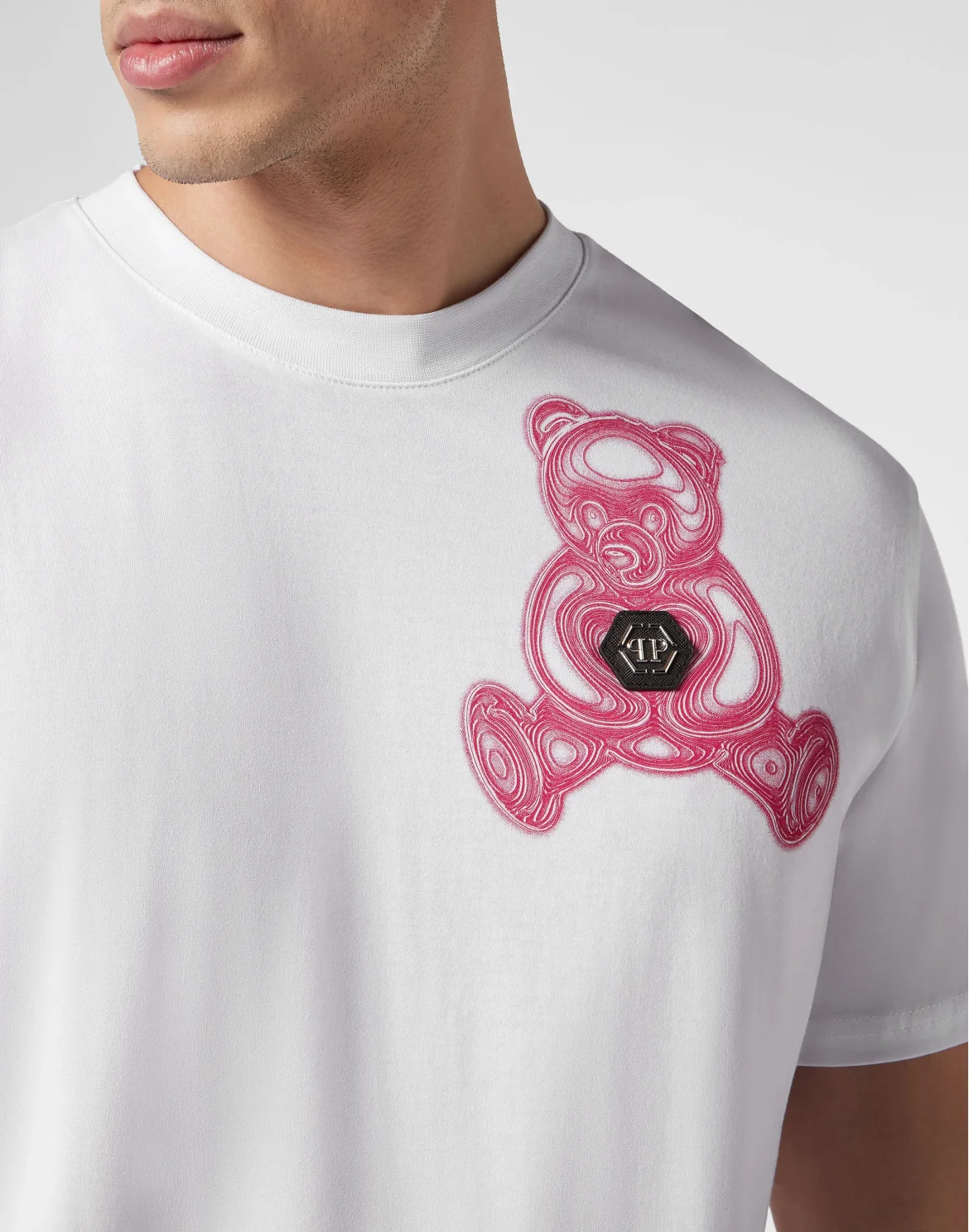 T-shirt Round Neck SS Teddy Bear, цвет: Белый
