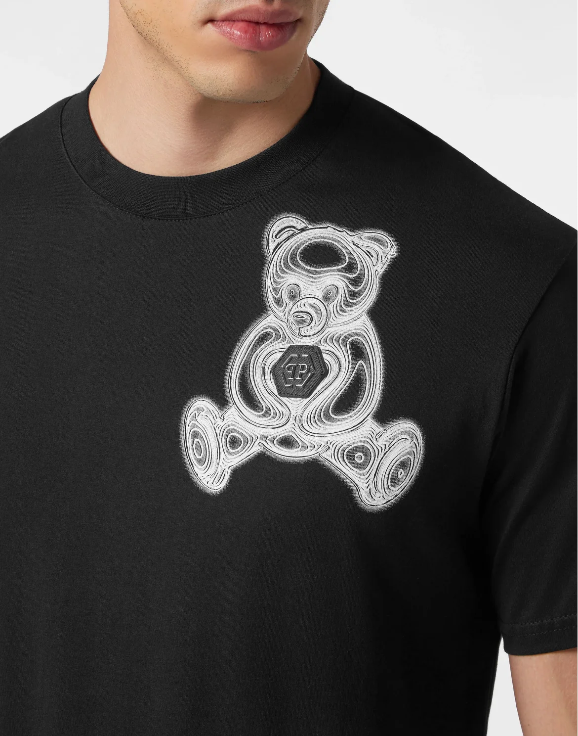 T-shirt Round Neck SS Teddy Bear, цвет: Черный