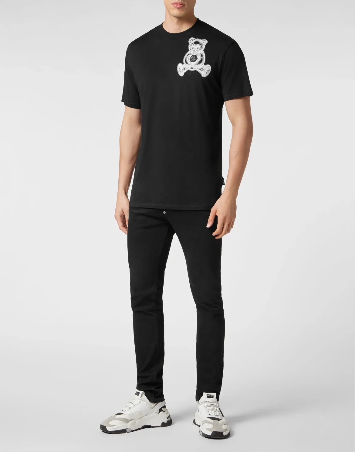 T-shirt Round Neck SS Teddy Bear, цвет: Черный