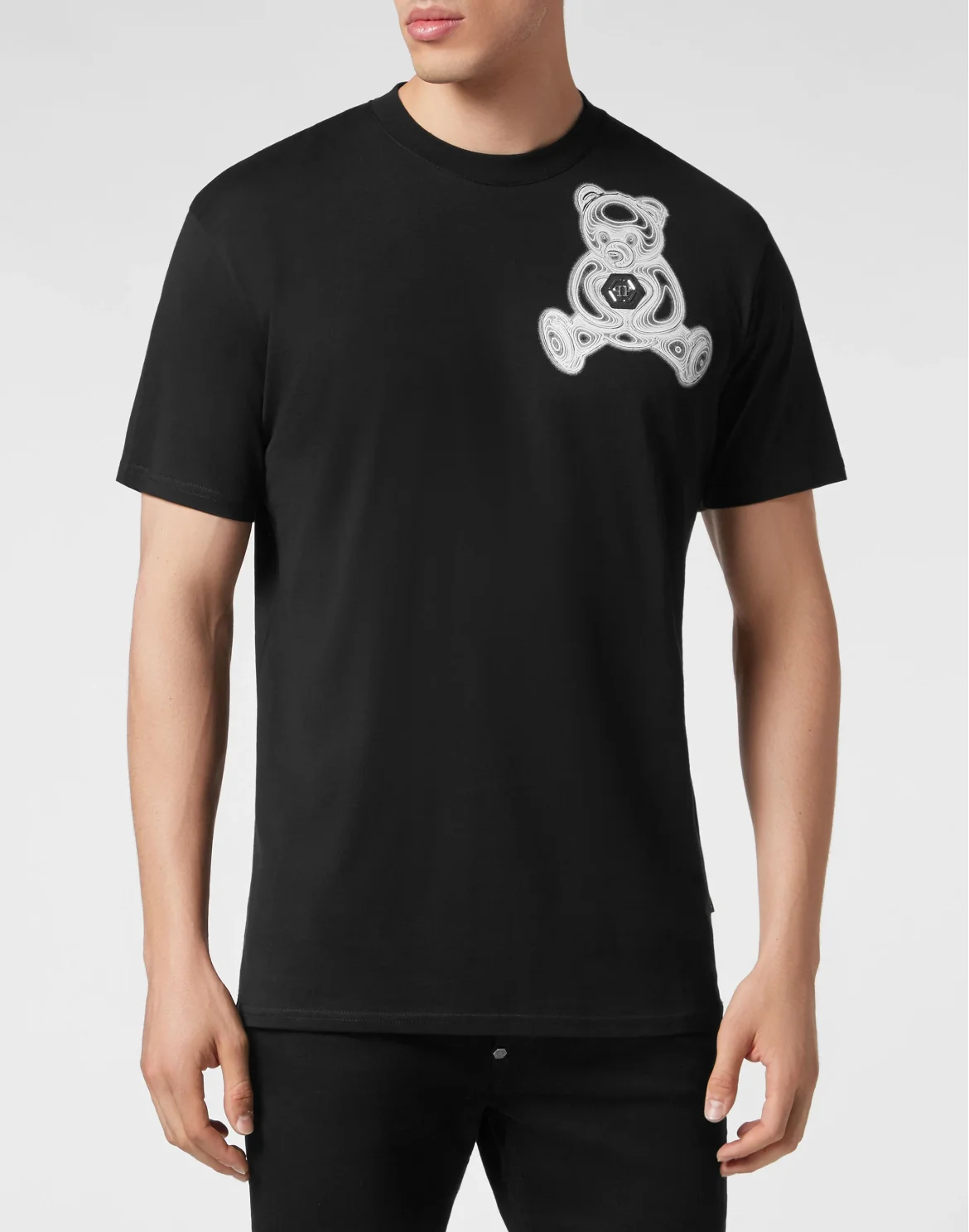 T-shirt Round Neck SS Teddy Bear, цвет: Черный