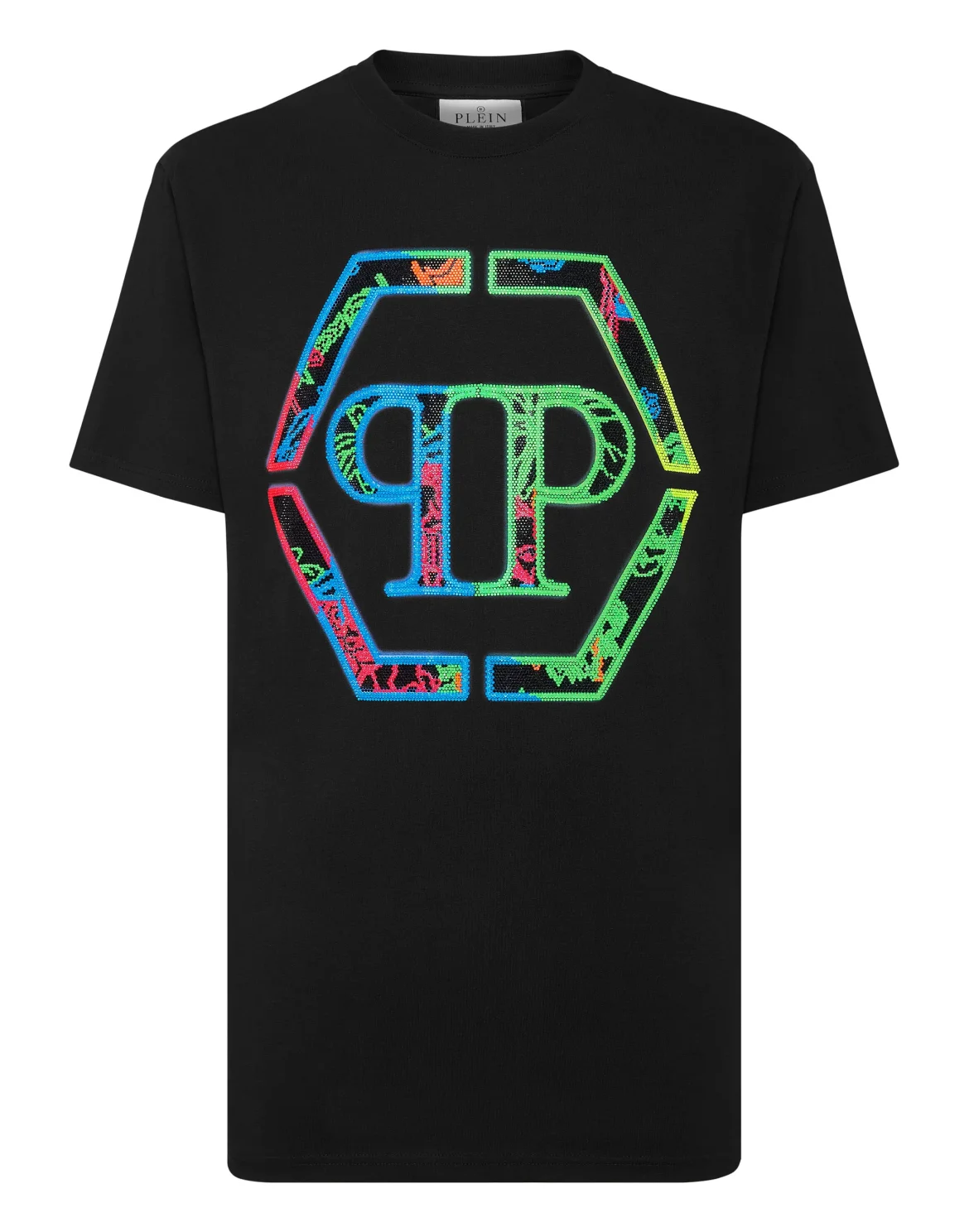 T-shirt Round Neck SS with Crystals, цвет: Черный