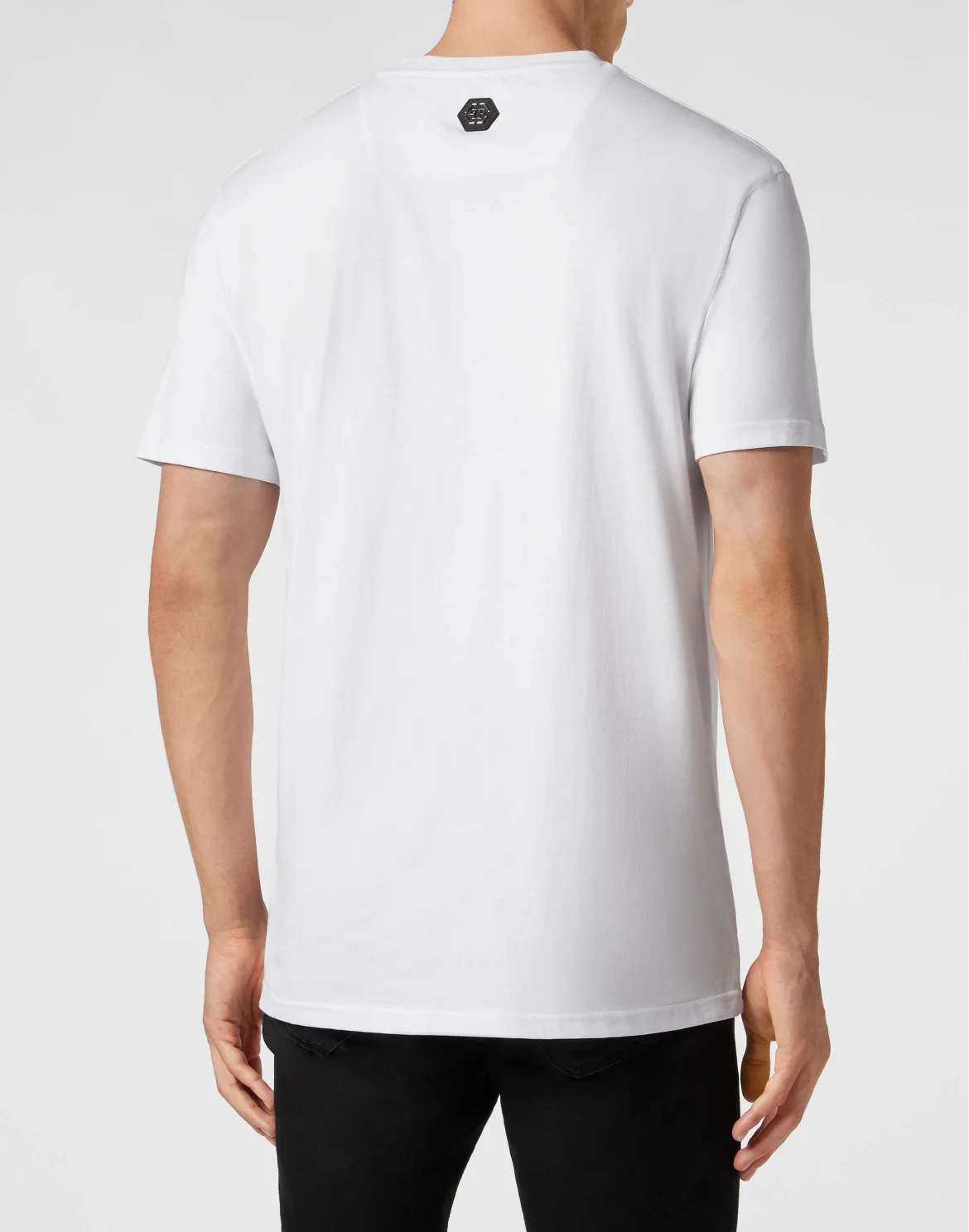 Embroidered T-shirt Round Neck SS Hexagon, цвет: Белый