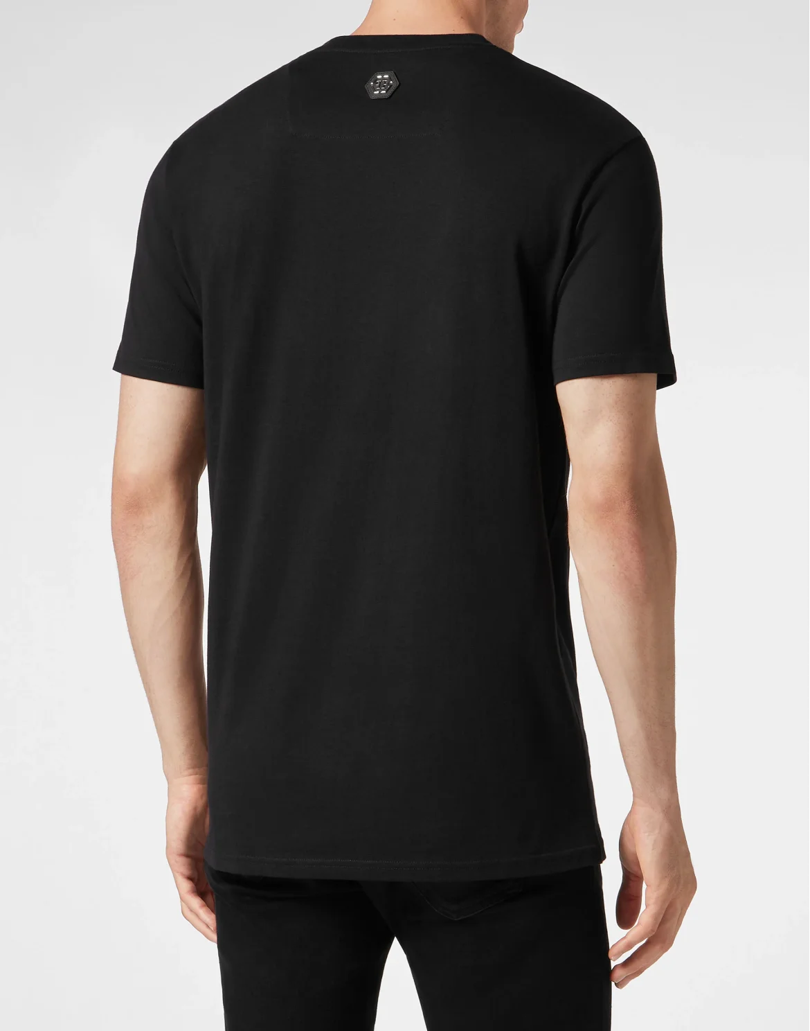 Embroidered T-shirt Round Neck SS Hexagon, цвет: Черный