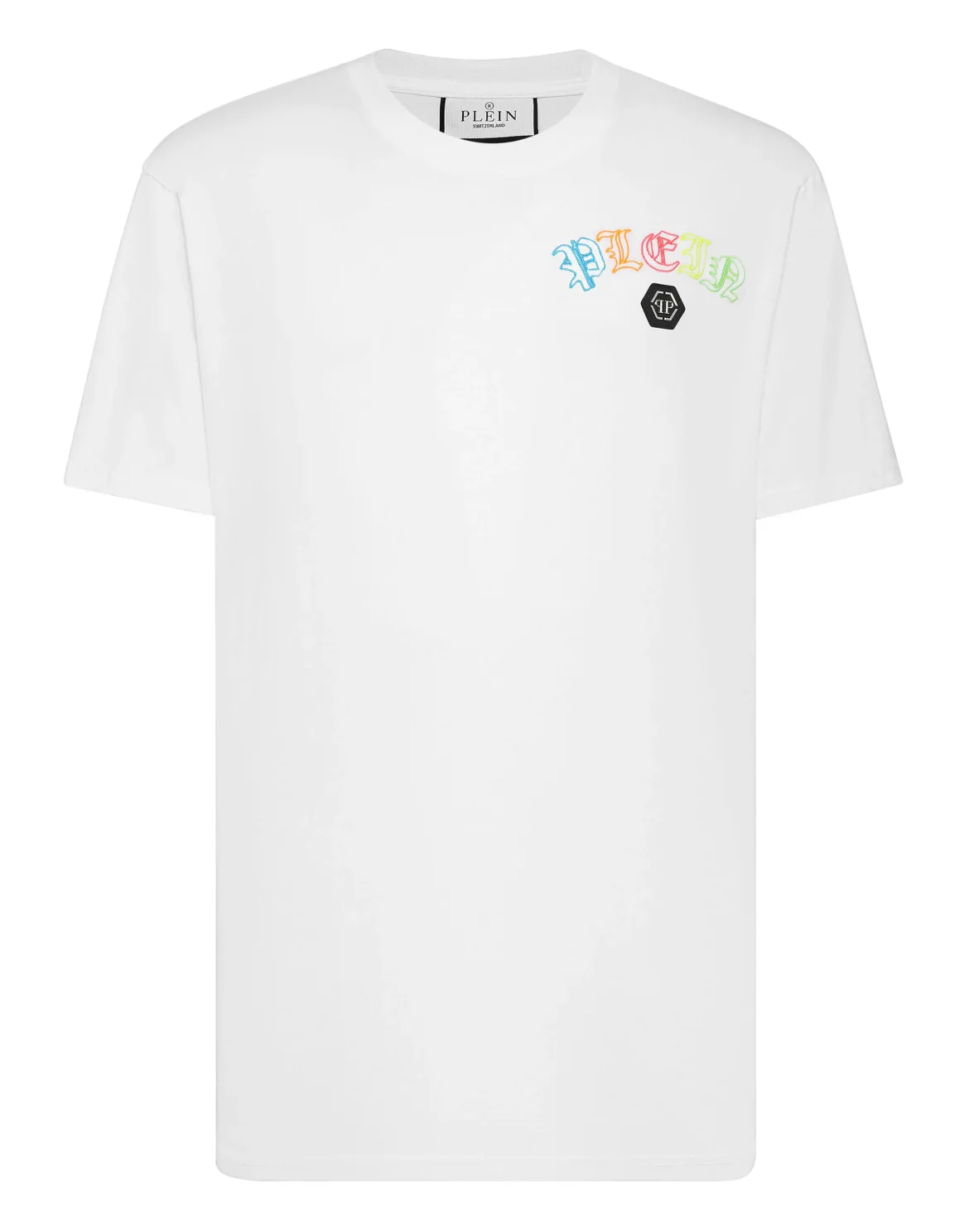 Embroidered T-shirt Round Neck SS with Crystals Gothic Plein, цвет: Белый