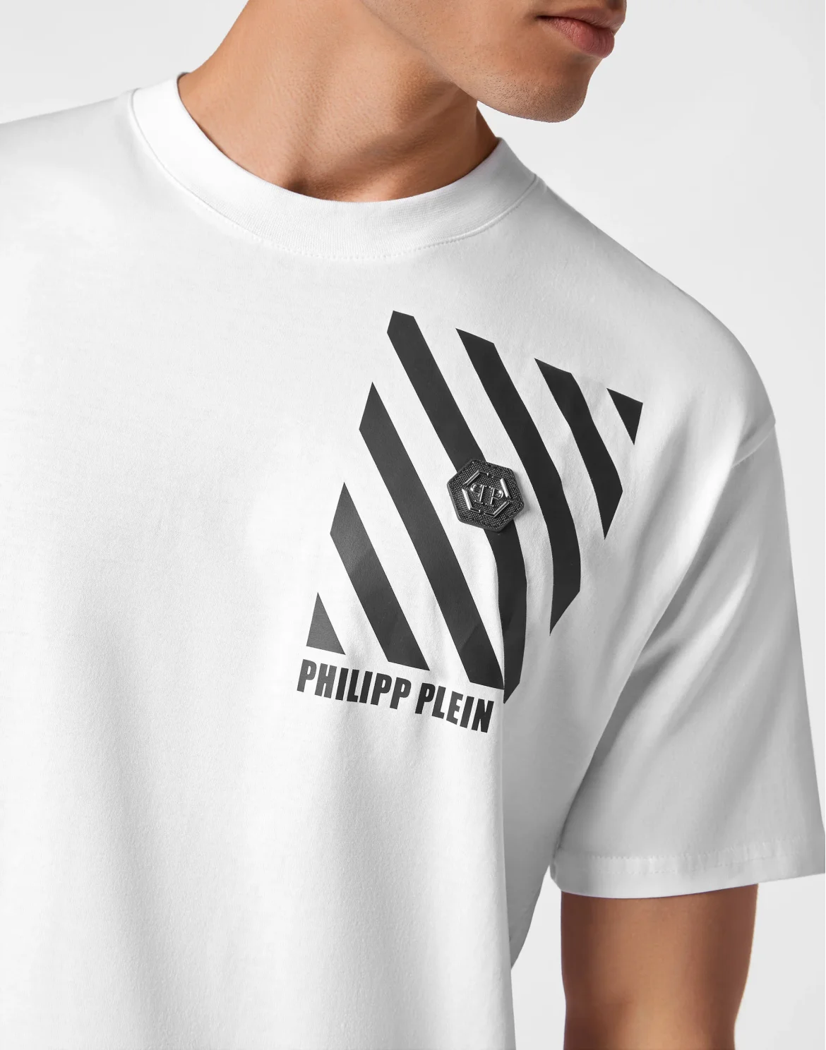 T-shirt Round Neck SS Rainbow Stripes, цвет: Белый