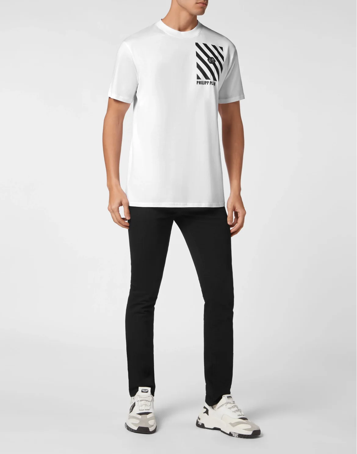 T-shirt Round Neck SS Rainbow Stripes, цвет: Белый