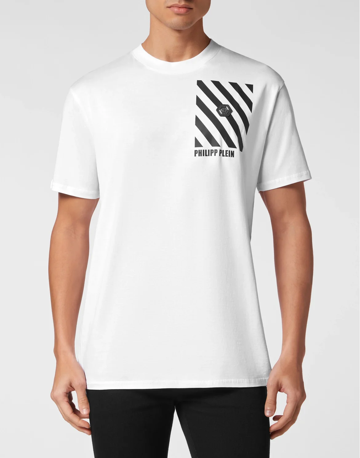 T-shirt Round Neck SS Rainbow Stripes, цвет: Белый