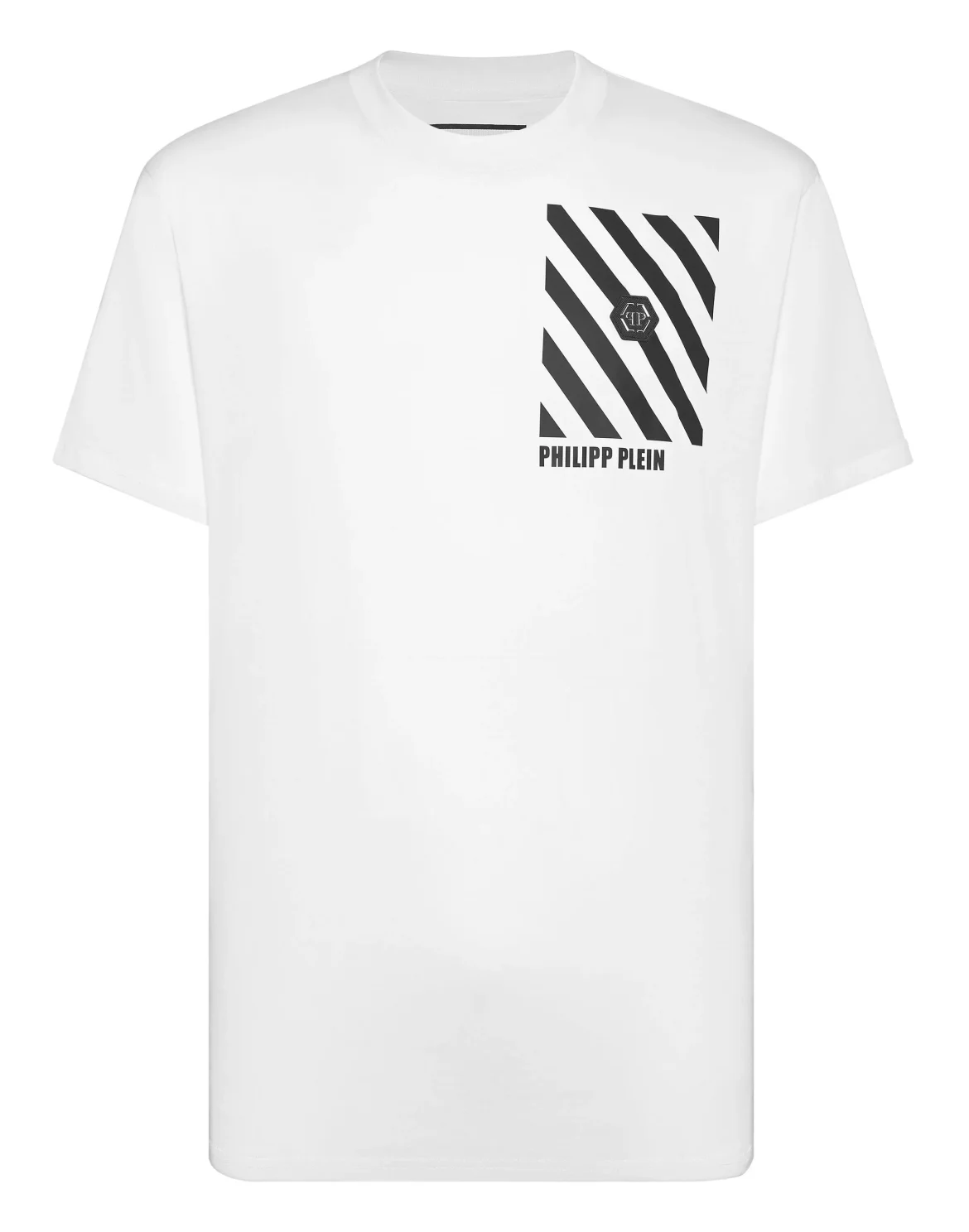 T-shirt Round Neck SS Rainbow Stripes, цвет: Белый