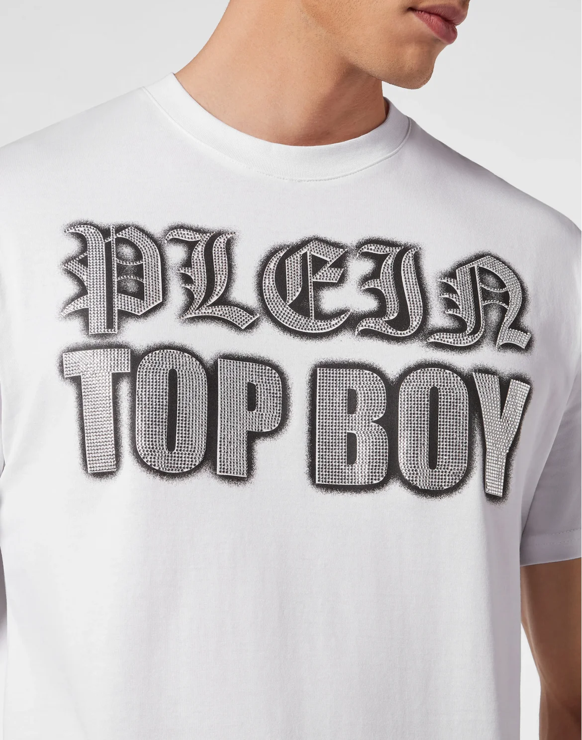 T-shirt Round Neck SS with Crystals, цвет: Белый