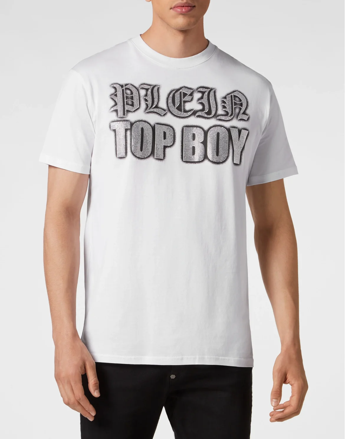 T-shirt Round Neck SS with Crystals, цвет: Белый
