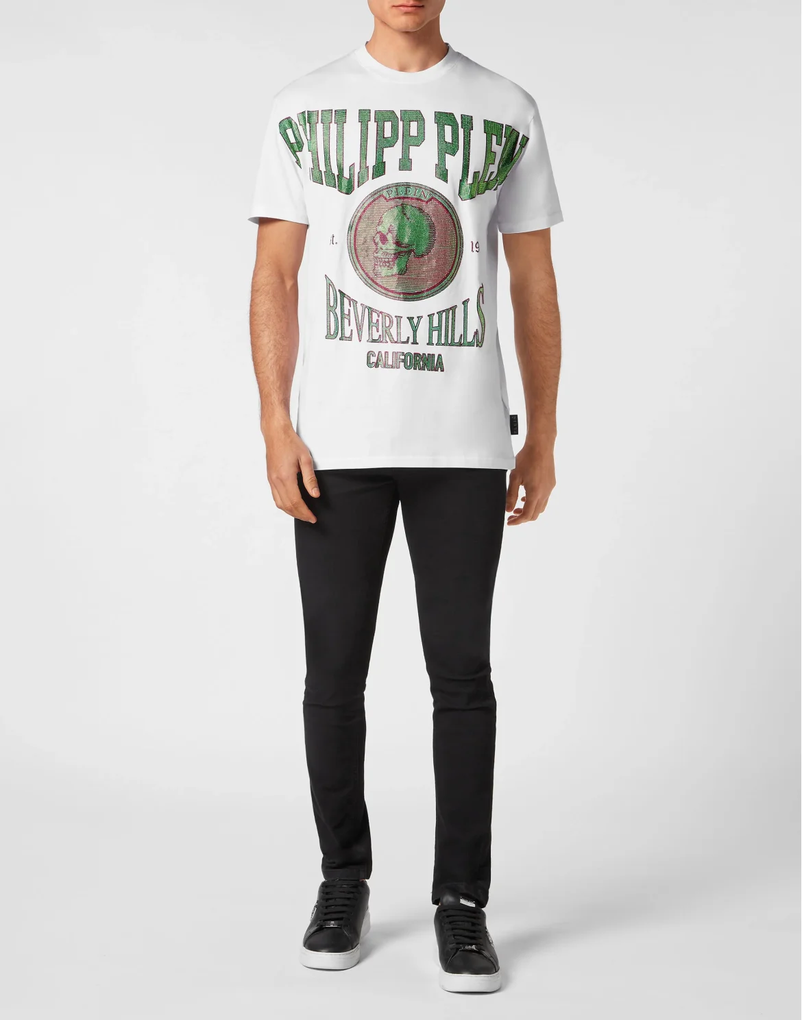 T-shirt Round Neck SS with Crystals, цвет: Белый