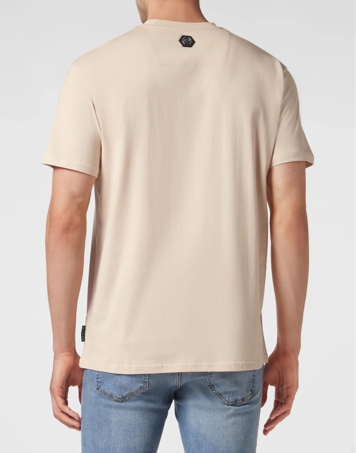 T-shirt Round Neck SS with Crystals, цвет: Бежевый