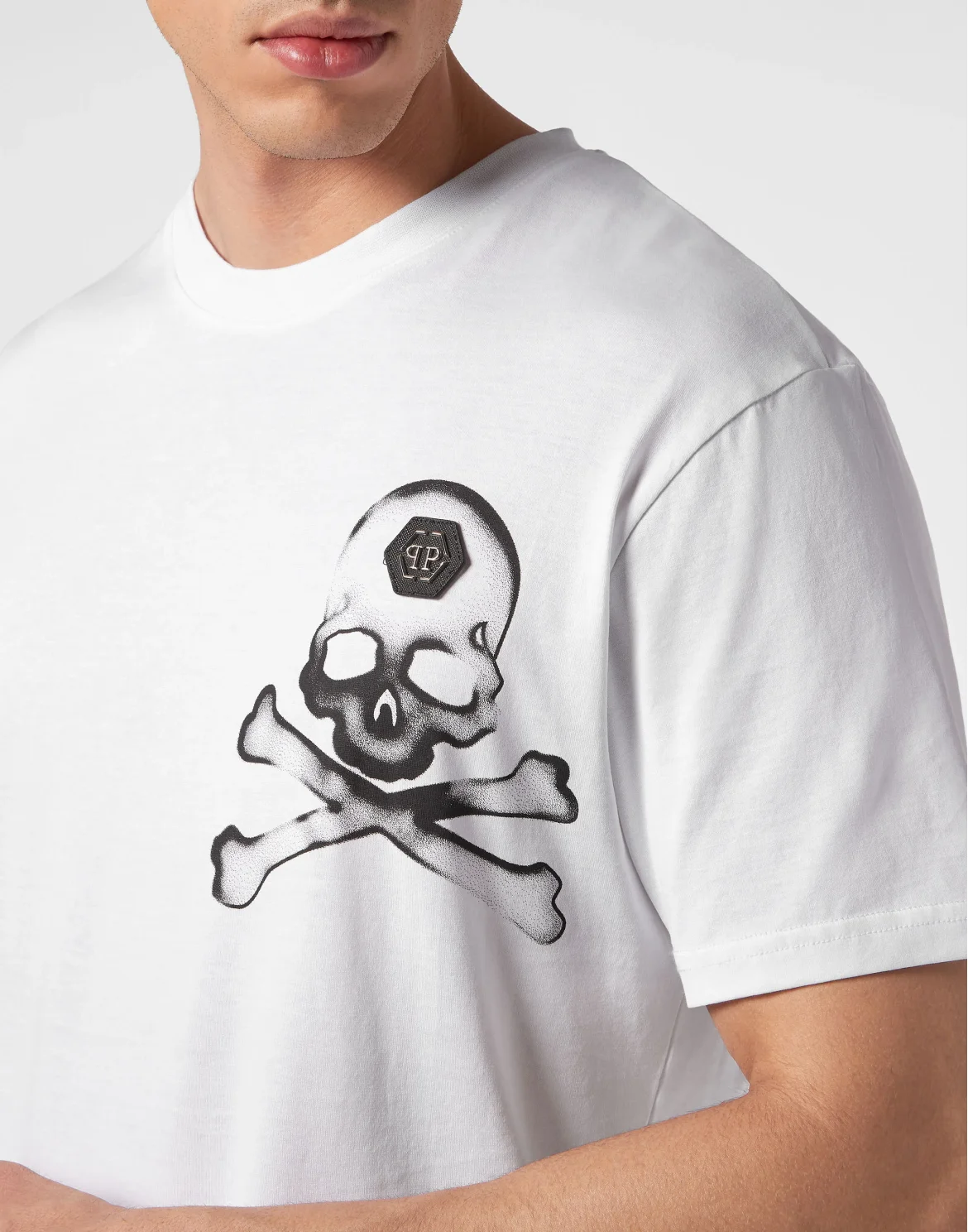T-shirt Round Neck SS Gothic Plein, цвет: Белый
