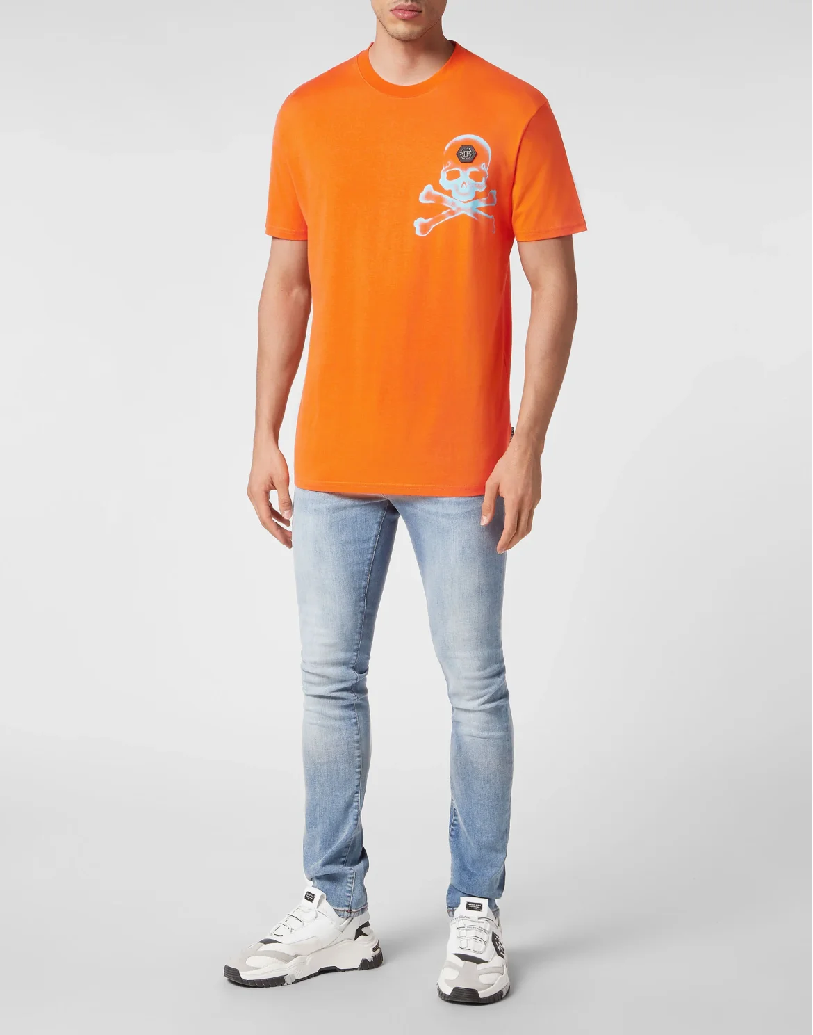 T-shirt Round Neck SS Gothic Plein, цвет: Оранжевый