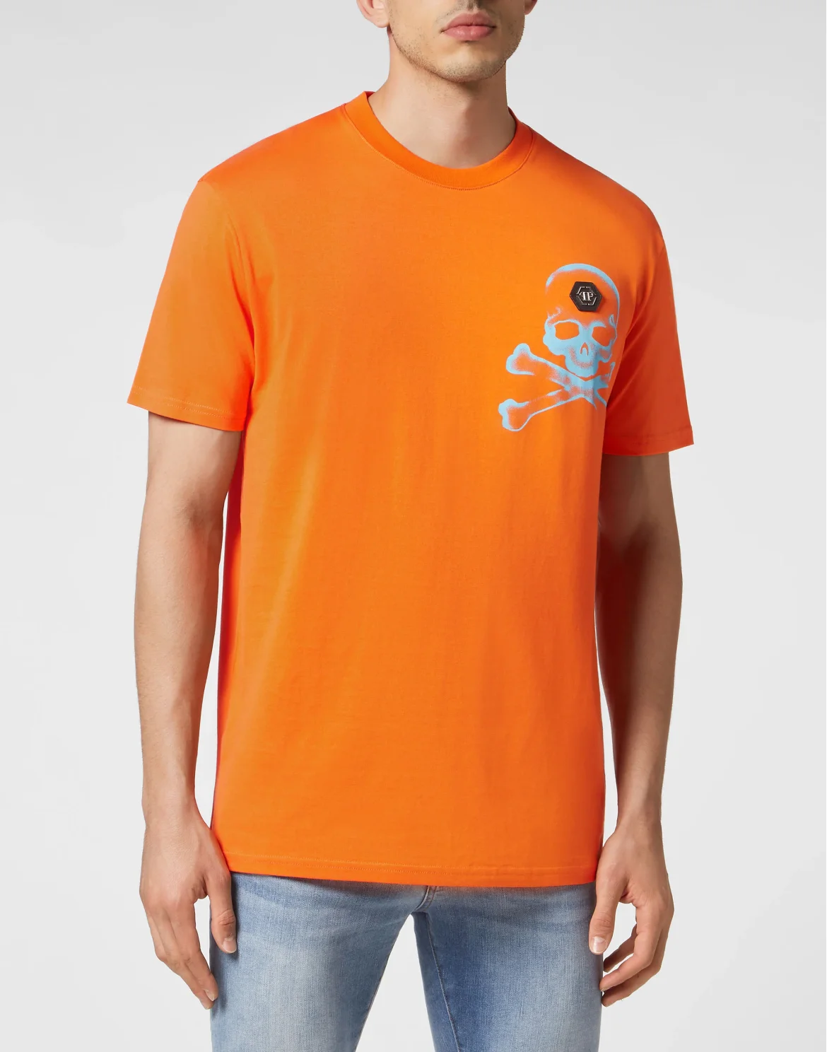 T-shirt Round Neck SS Gothic Plein, цвет: Оранжевый