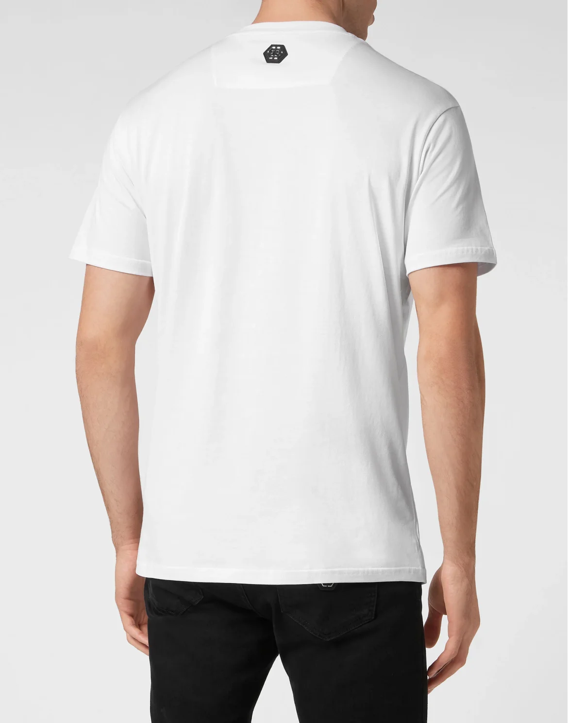 T-shirt Round Neck SS with Crystals Skull, цвет: Белый