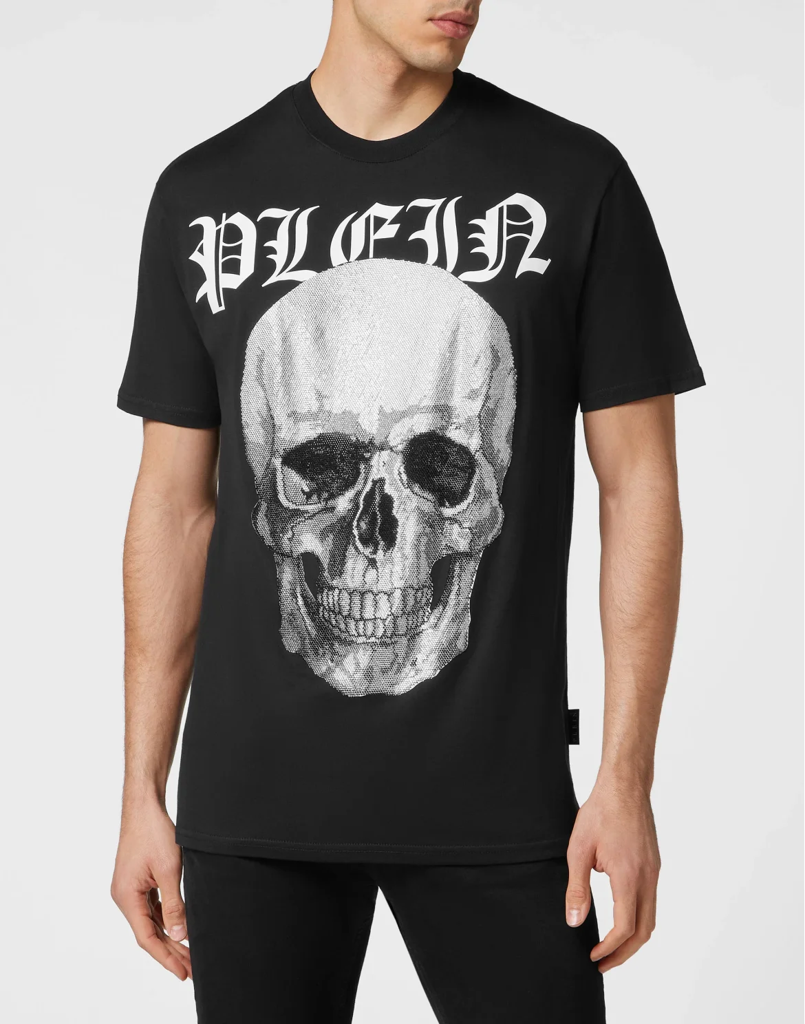 T-shirt Round Neck SS with Crystals Skull, цвет: Черный