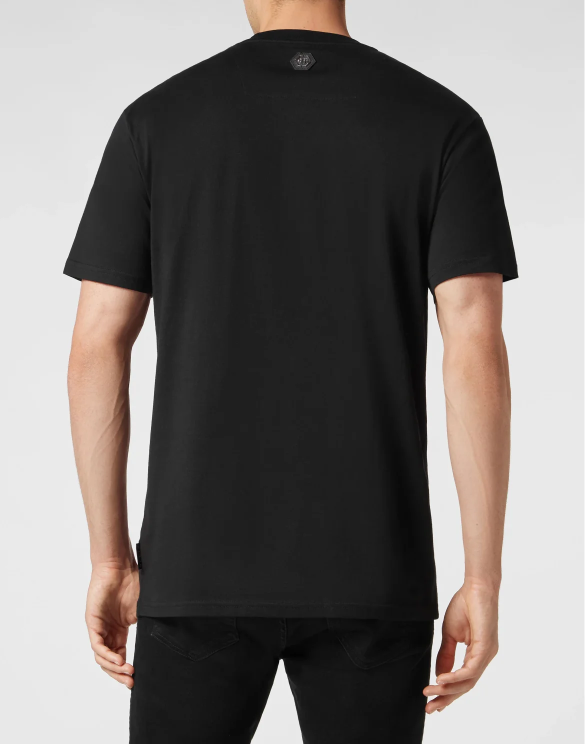 T-shirt Round Neck SS with Crystals Skull, цвет: Черный