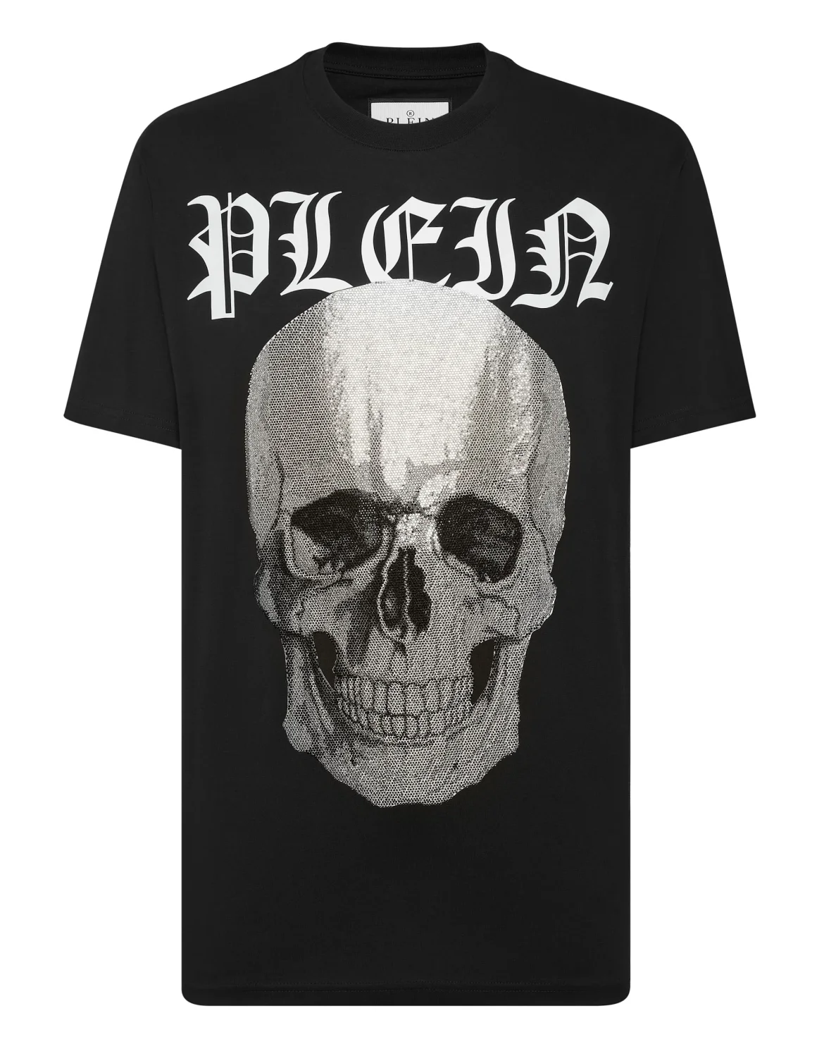 T-shirt Round Neck SS with Crystals Skull, цвет: Черный