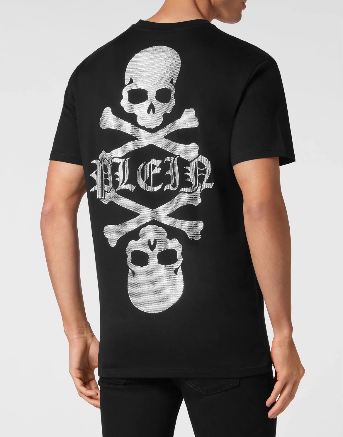 T-shirt Round Neck SS with Crystals Skull&Bones, цвет: Черный