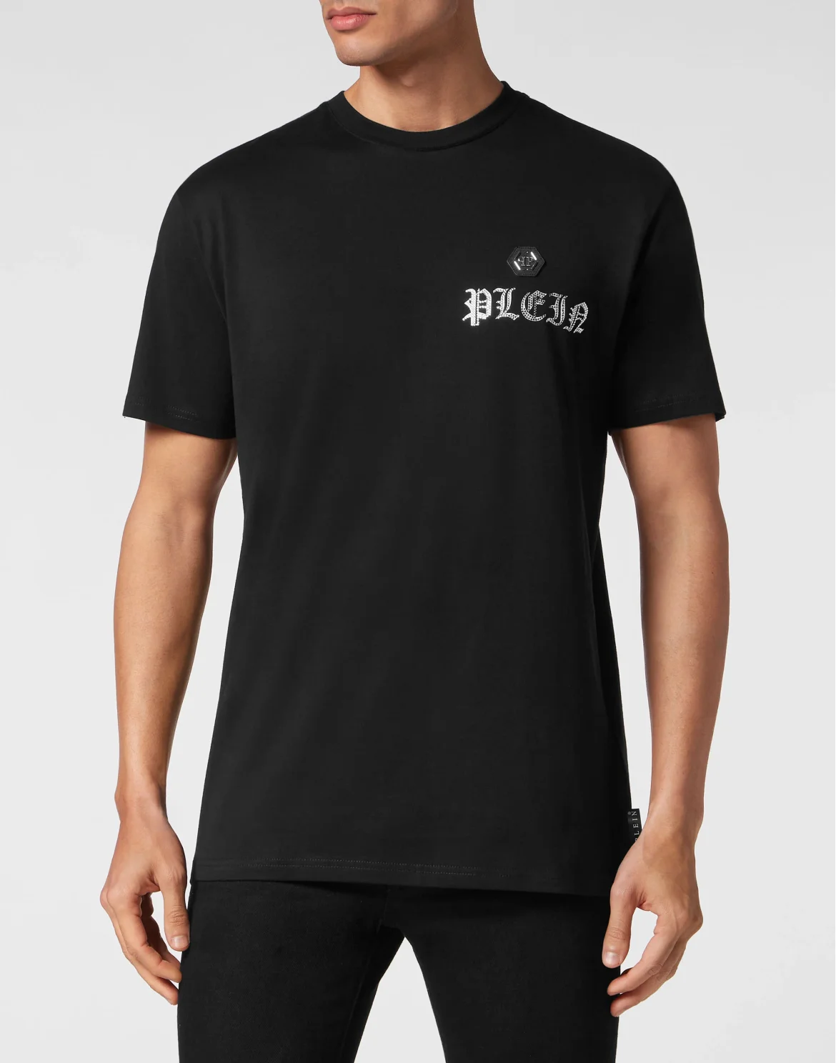 T-shirt Round Neck SS with Crystals Skull&Bones, цвет: Черный
