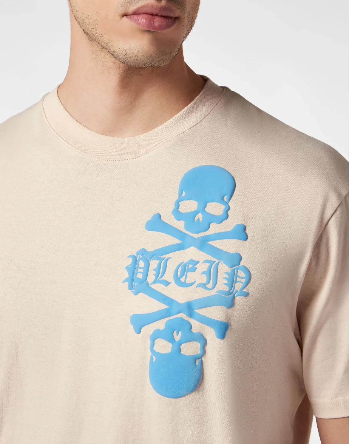 T-shirt Round Neck SS Skull&Bones, цвет: Бежевый