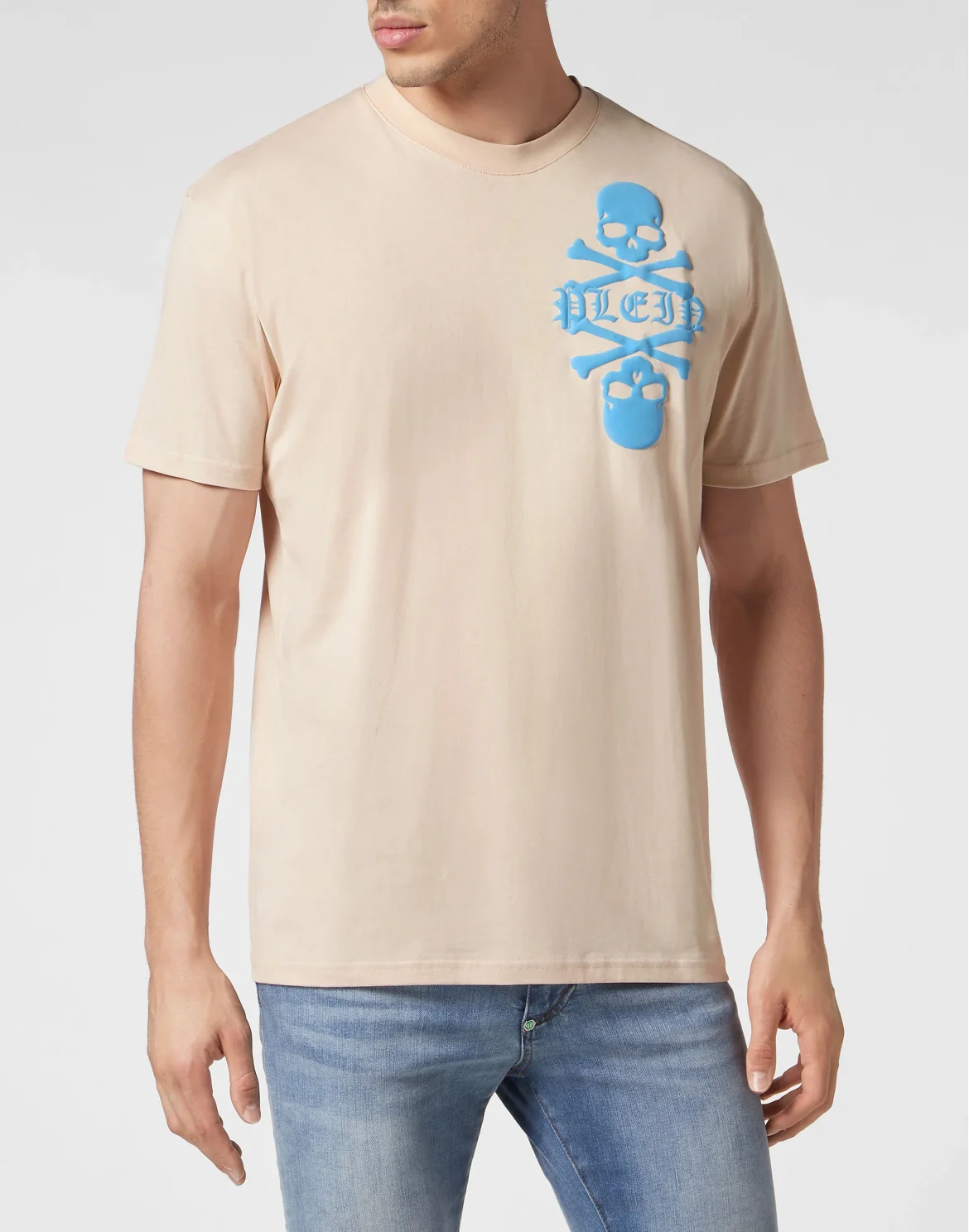 T-shirt Round Neck SS Skull&Bones, цвет: Бежевый