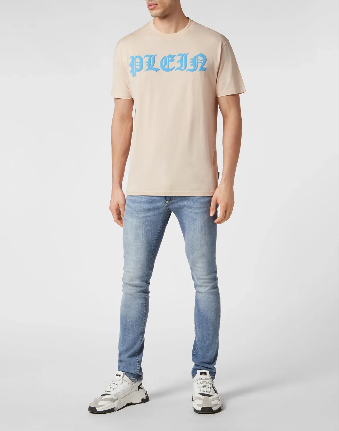 T-shirt Round Neck SS Gothic Plein, цвет: Бежевый
