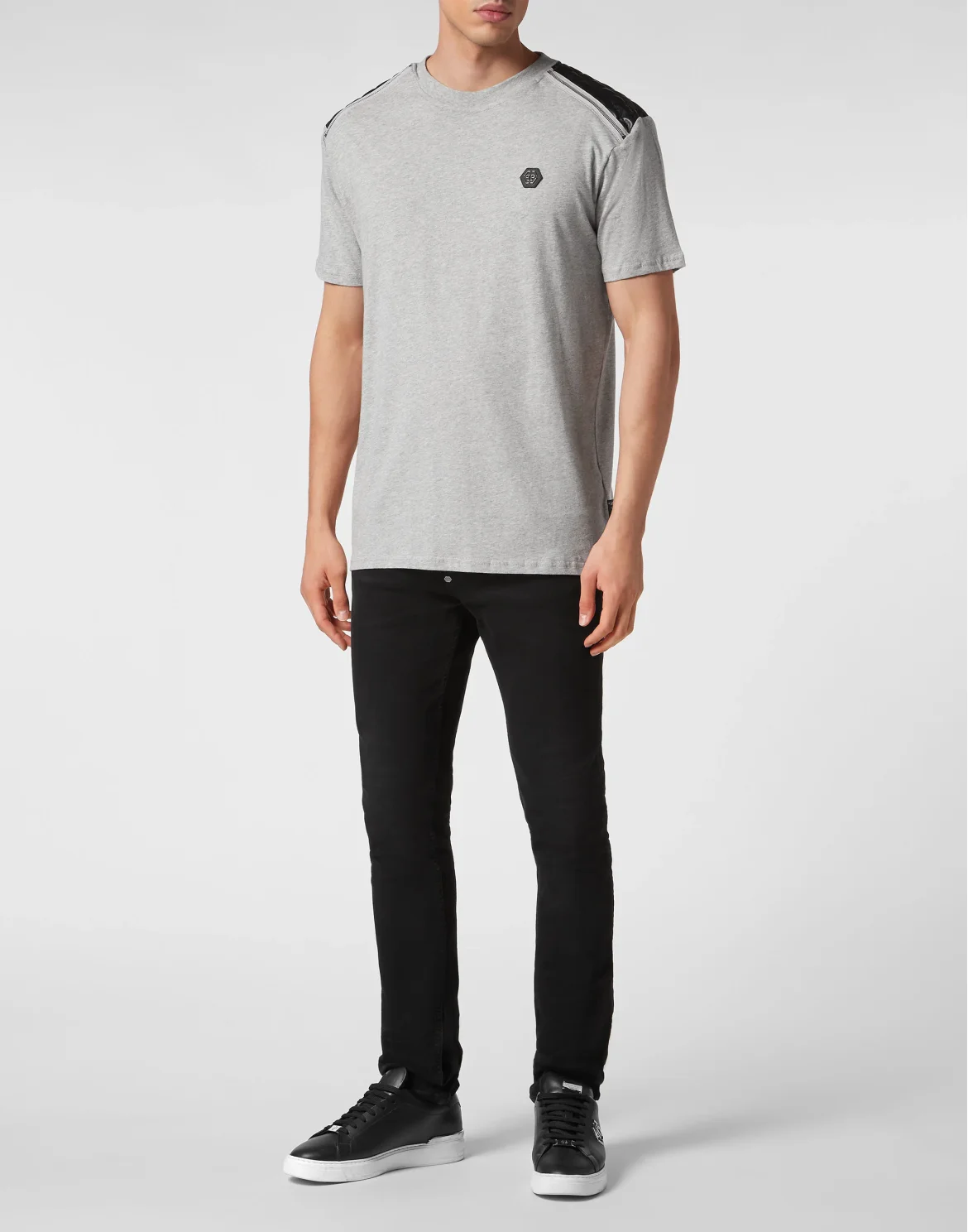 T-shirt Round Neck SS Gothic Plein, цвет: Серый