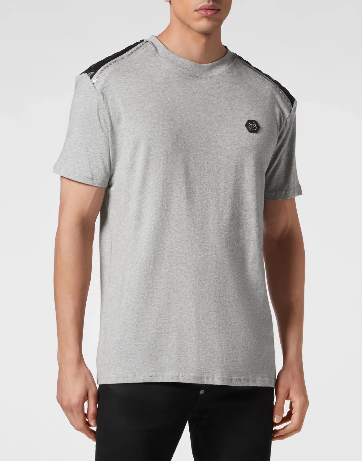 T-shirt Round Neck SS Gothic Plein, цвет: Серый
