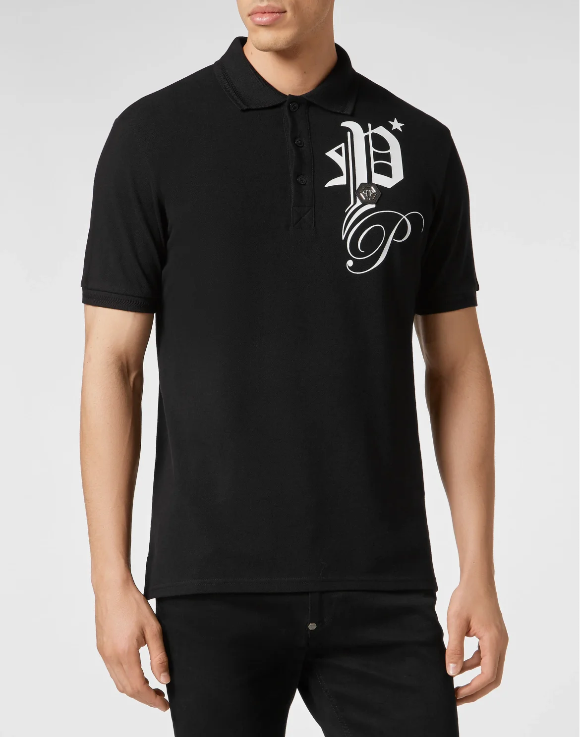 Polo shirt SS Gothic Plein, цвет: Черный