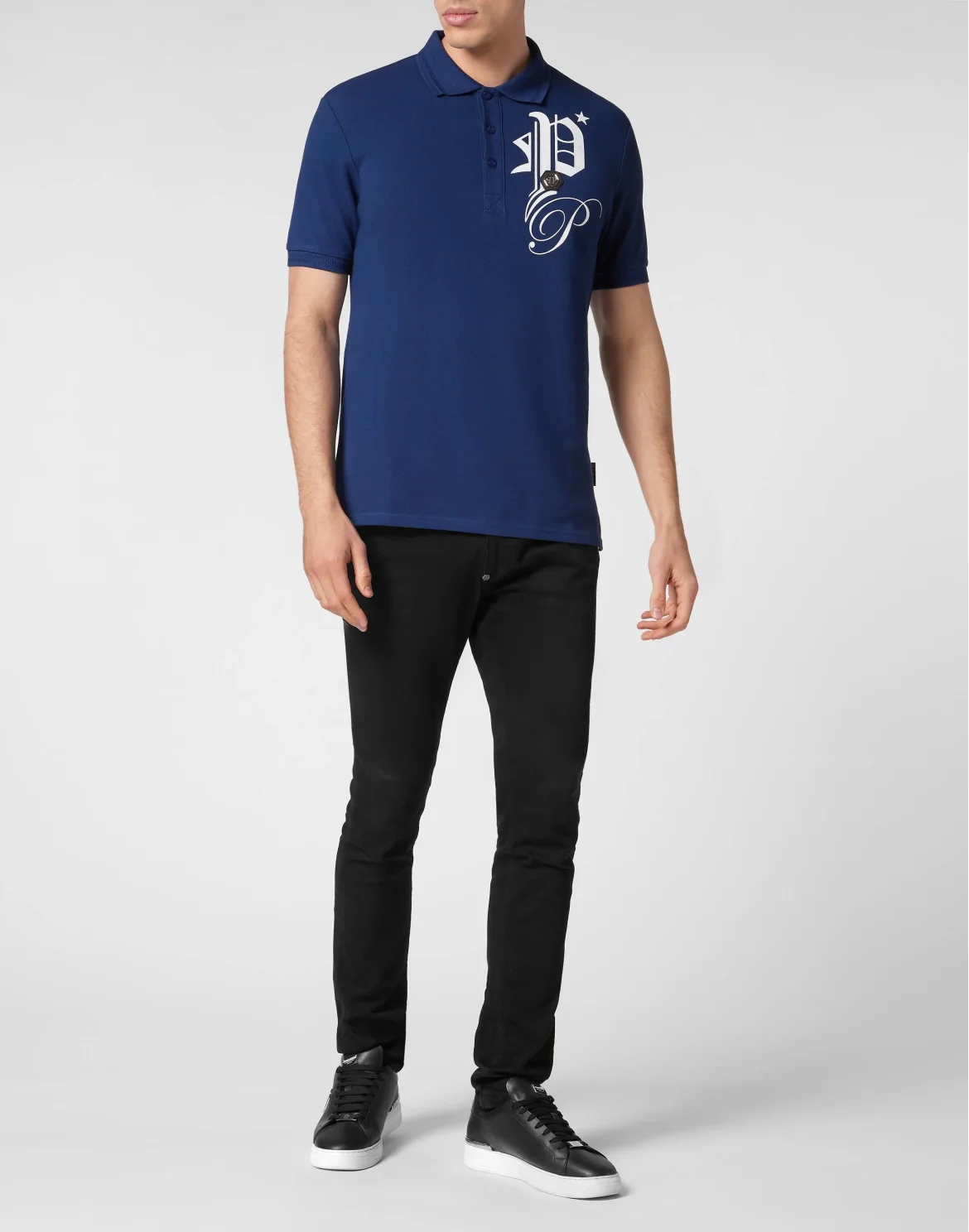 Polo shirt SS Gothic Plein, цвет: Синий