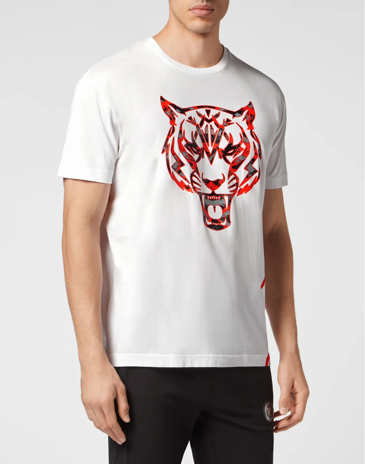 T-shirt Round Neck Tiger, цвет: Белый