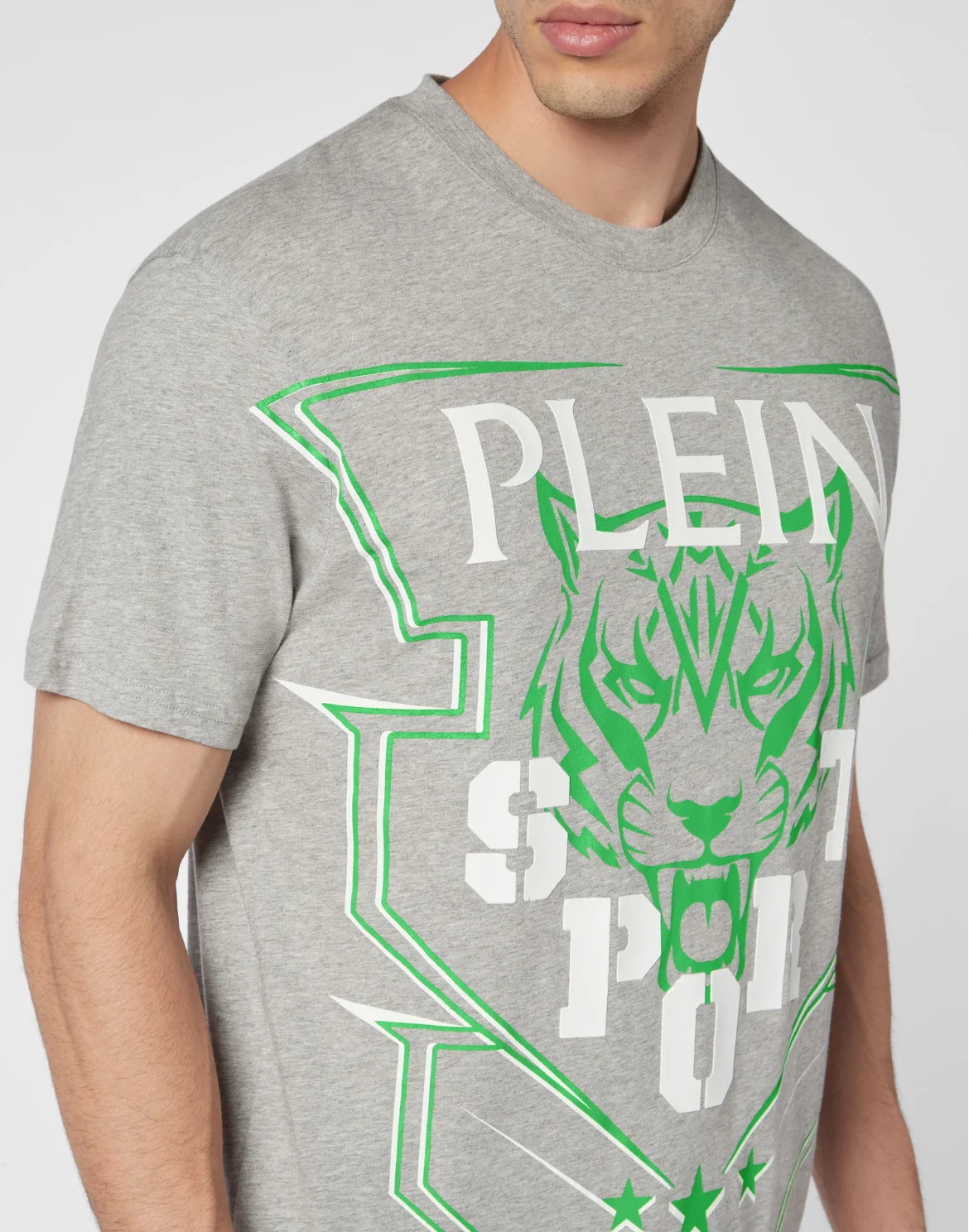 T-shirt Round Neck SS Tiger, цвет: Серый