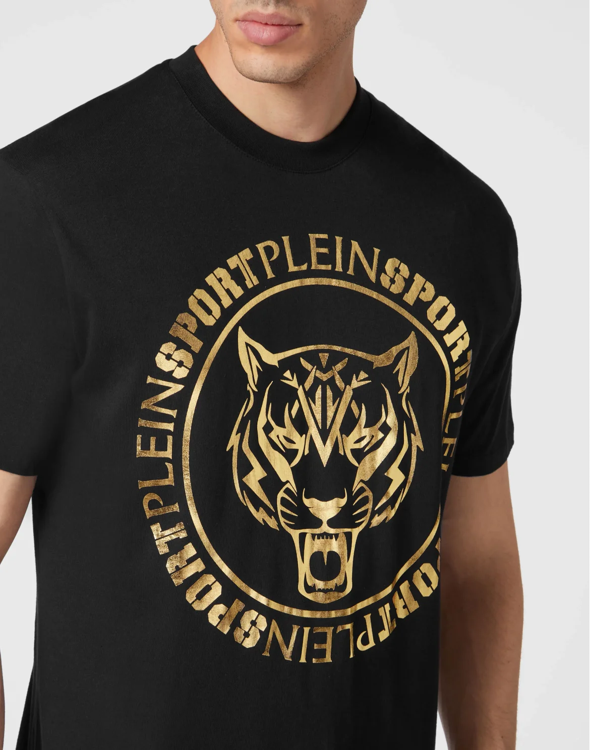 T-shirt Round Neck SS Carbon Tiger, цвет: Черный
