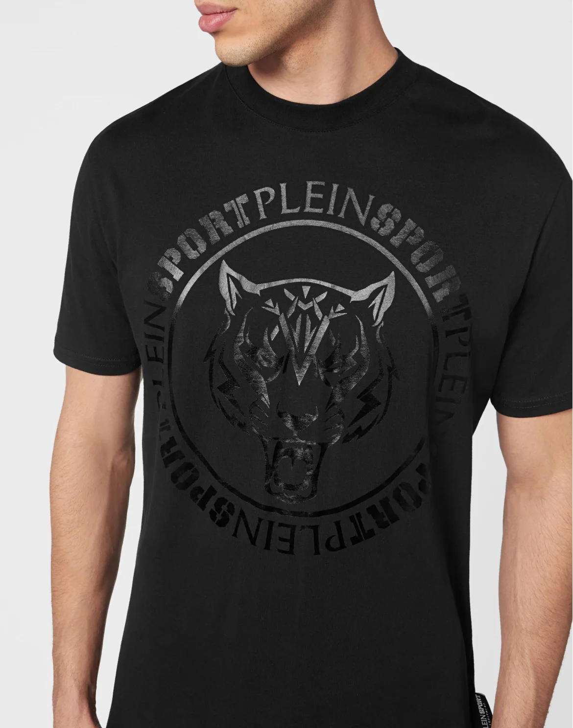 T-shirt Round Neck SS Carbon Tiger, цвет: Черный