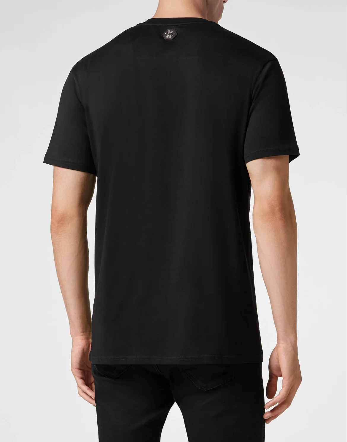 T-shirt Round Neck SS with Crystals Gothic Plein Strass, цвет: Черный