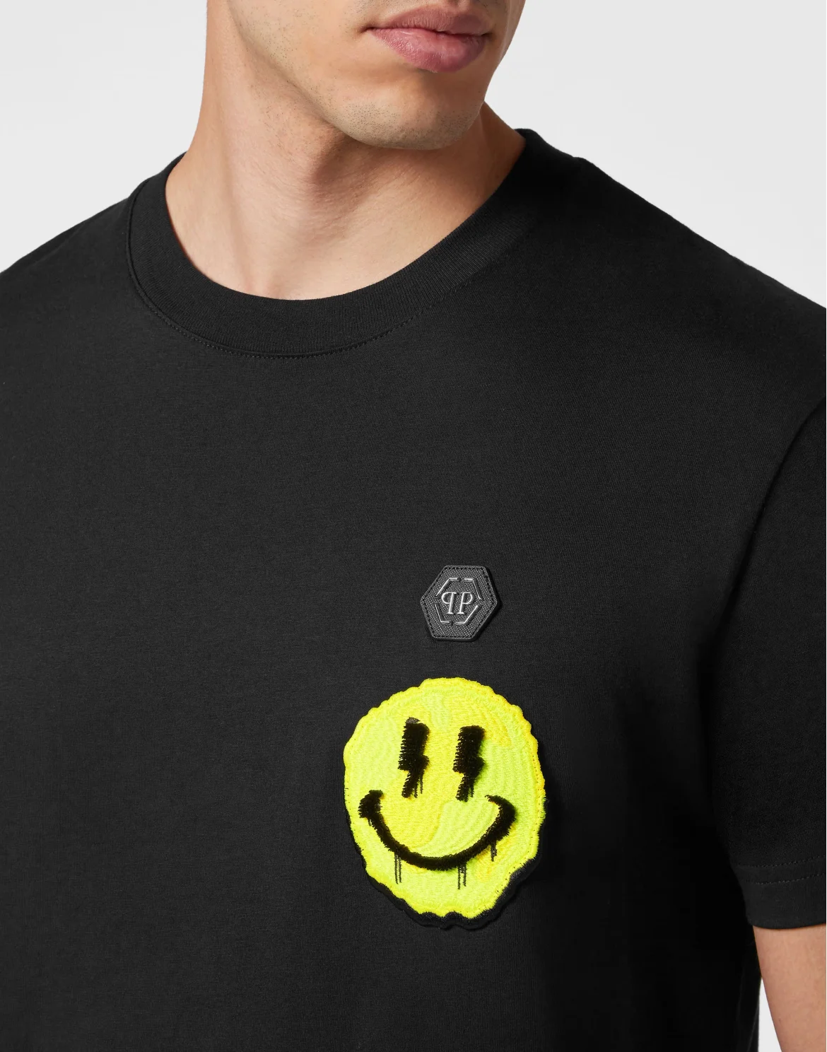 T-shirt Round Neck SS Smile, цвет: Черный